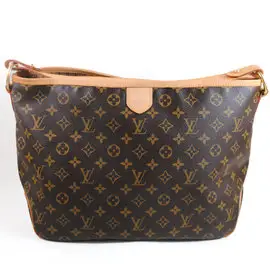 【9.7成新】Louis Vuitton LV M40352 Delightful PM 經典花紋皮飾邊肩背包現金價$21,800