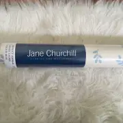 NEW 4 rolls Jane Churchill Wallpaper Laurel Blue Leaf JO49W-04 Shade G 11yds/ea