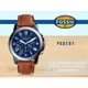 FOSSIL 手錶專賣店 時計屋 FS5151 時尚三眼男錶 皮革錶帶 藍色錶面 防水50米 計時功能 新品 保固一年
