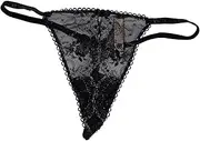 [Victoria's Secret] Very Sexy Rose and Bows V-String Panty Color Black New