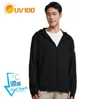 在飛比找蝦皮商城優惠-【UV100】防曬 抗UV-Apex涼感休閒連帽外套-男(A