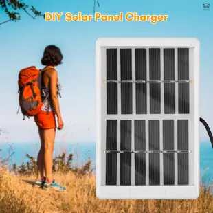 1.2W 6V 多晶太陽能電池板層壓帶板塑膠邊框 太陽能電池板 太陽能充電器 Micro USB接口3米線