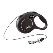 Flexi Classic Retractable Cord Cat Lead Black 3M