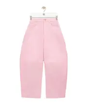 Loewe Wide-Leg Barrel Trousers FR38 Pink
