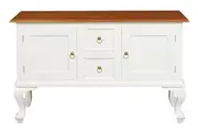 CT Queen Anne Solid Timber 2 Door 2 Drawer Sofa Table