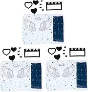 3 Sets Souvenir Blanket Photo Blanket for Shower Long-Lasting Printing Easy Maintenance