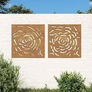 Patio Decorations pcs Corten Rose Design
