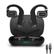 Clarity Air 2.0 Open Ear Wireless Earbuds, Air Conduction, Touch Controls, Bu...
