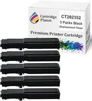 [Cartridge Planet] 5 Pack Black Compatible Toner Cartridge for Fuji Xerox CT202352 (11,000 Pages) for Fuji Xerox DocuPrint CM415AP CM415 P225 M225 M265 P265