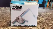 NEW Totes Relic Mini Fishing Rod Desk Clock (Rare Only One On Ebay)