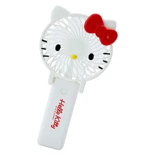 小禮堂 Hello Kitty 手持電風扇 隨身風扇 USB電風扇 桌扇 (紅白 大臉)