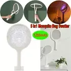 5 In1 Electronic Fly Swatter USB Recharge Racket Insect Kill Mosquito Bug Zapper