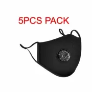 Reusable Face Mask Air Purifying Cotton Mouth Cover PM2.5 filter face mask 5 pcs