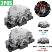 2pcs Safe And Secure Car Audio System Wiring Block 2G In 4G 8G Out for Amplifier