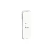 Clipsal Iconic Series Cover Frame - 1 Architrave Switch - Vivid White - 3041AC-VW