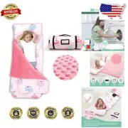 Cozy All-Season Toddler Nap Mat with Removable Pillow & Blanket for Sweet Dreams