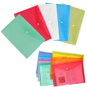 A5 Reusable Plastic Wallets Folders Transparent Foolscap Document Files Wallet