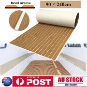Brown+White Teak Marine Flooring Nonslip Yacht Mat EVA Foam Boat Decking Carpet