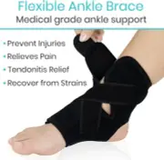 Vive Ankle Brace, Adjustable Sleeve Wrap, Dual Adjustable Straps Large-X-Large