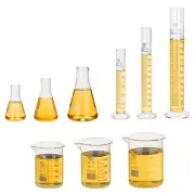 3.3 Borosilicate Glass Mixed Size Graduated Beaker,Flask,Cylinder Set,9Pcs,Clear