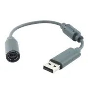 USB Breakaway Dongle Cable Cord Adapter For Xbox 360 PC Wired Controller, 9"