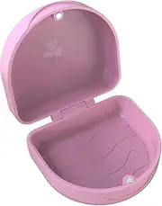 JJOVCE Retainer Case,Orthodontic Mouthguard Case Dental Retainer Case (Pink)