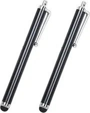 Smart Phone Pens 2 x Black Stylus Pens Styli for Phones and Tablets by TRIXES