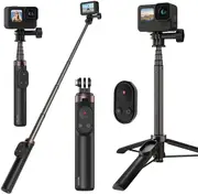 Telesin Vlog Selfie Stick with Bluetooth Remote - for SmartPhones + GoPro 13/12/11/10/9/7/8/MAX