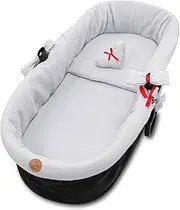 Bumper for Pram – Cover for Baby Carrycot Bumper Pram Accessory Set 3-Piece with Pillow and Mattress Cotton Grey