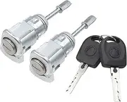 2PCS Front Left Right Door Lock Cylinder Key for VW Passat B5 3B (96-05) 3B0837167 3B0837168 Ignition Lock Starter Switch with Key
