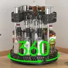 2-Tier Spice Rack Organizer Adjustable Height Lazy Susan Turntable Spice PaTed