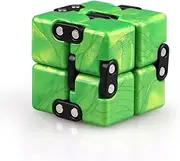 Magic Infinity Cube Stress & Anxiety Relief Toy Killing Time Fidget Toy for Kids Adults ADD ADHD (Green)