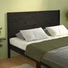 Black Solid Pine Bed Headboard 186cm Stylish Durable Bedroom Furniture