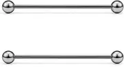 [Vsnnsns] 14G 16G G23 Titanium Straight Barbell Piercing Jewelry Tongue Rings Nipple Rings Piercing Jewelry Industrial Earrings Barbell Cartilage Tragus Piercing Jewelry for Women Men 6mm - 38mm