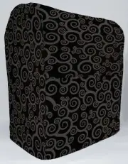 Black & Gray Scroll Damask Cover Compatible with Sunbeam Mixmaster