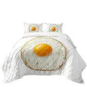 Cool and Funny Sunny Side Up Fried Egg Coverlet