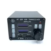 USDX SDR Transceiver All Mode 8 Band HF Ham Radio QRP CW Transceiver Built-in ATU-100 Antenna Tuner Dual OLED Screen Dis