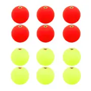12pcs Fishing Bobber 21mm Slip Foam Floats Buoy Rig Stoppers Red Yellow