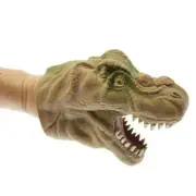 Fierce Dinosaur Hand Puppet Dinosaur T-Rex Head Puppet Brown Stretchy Soft New