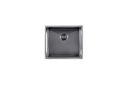 AGUZZO Stainless Steel Kitchen and Laundry Sink - 510mm Single Bowl - Gunmetal Grey - Top/Under Mount