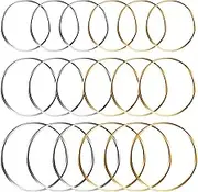 FUNCYboo Beading Hoop Earrings Finding Round Earring Hoop Open Bezel Pendant Frame for Jewelry Making Earring Bulk DIY Crafts 60PCS 30mm 35mm 40mm