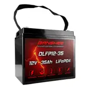 12V 35Ah Rechargeable Lithium Deep Cycle Battery for RENOGY PV SOLAR PANELS