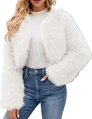 [Generic] Sweaters for Women Coats Fashion Faux Superficial Knowledge Long Sleeve Shaggy Lightweight Fall Cropped Jacket Outerwear Expensive And Difficult Sweatshirt