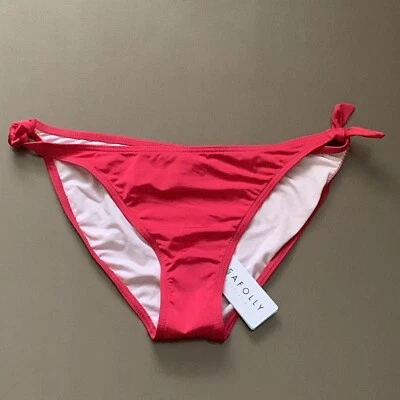 Seafolly Womens Swimwear Guava Bikini Mini Hipster Tie Size 14 Pink