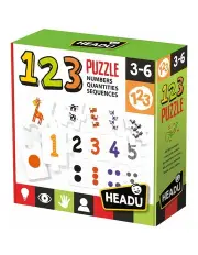 [Headu] Numbers Jigsaw Puzzle Fun Interactive Learning 123 Set 3Y +