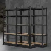4PCS 1.5M Garage Shelving Racking Metal Steel Warehouse Shelf with Adjustable Sh