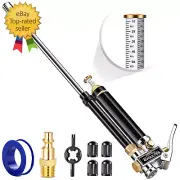 Heavy Duty Tire Inflator with Pressure Gauge, 16.5 Inch Extended Dual Head Air