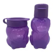 Tupperware Mini Lion Eco Snack Cup and Water Bottle Set of 2