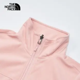 【The North Face 官方旗艦】北面女款粉色立領保暖抓絨外套｜81SRLK6