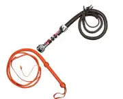 10% OFF on Bundle of 2 Cowhide Bull whips Equestrian Professional bullwhip